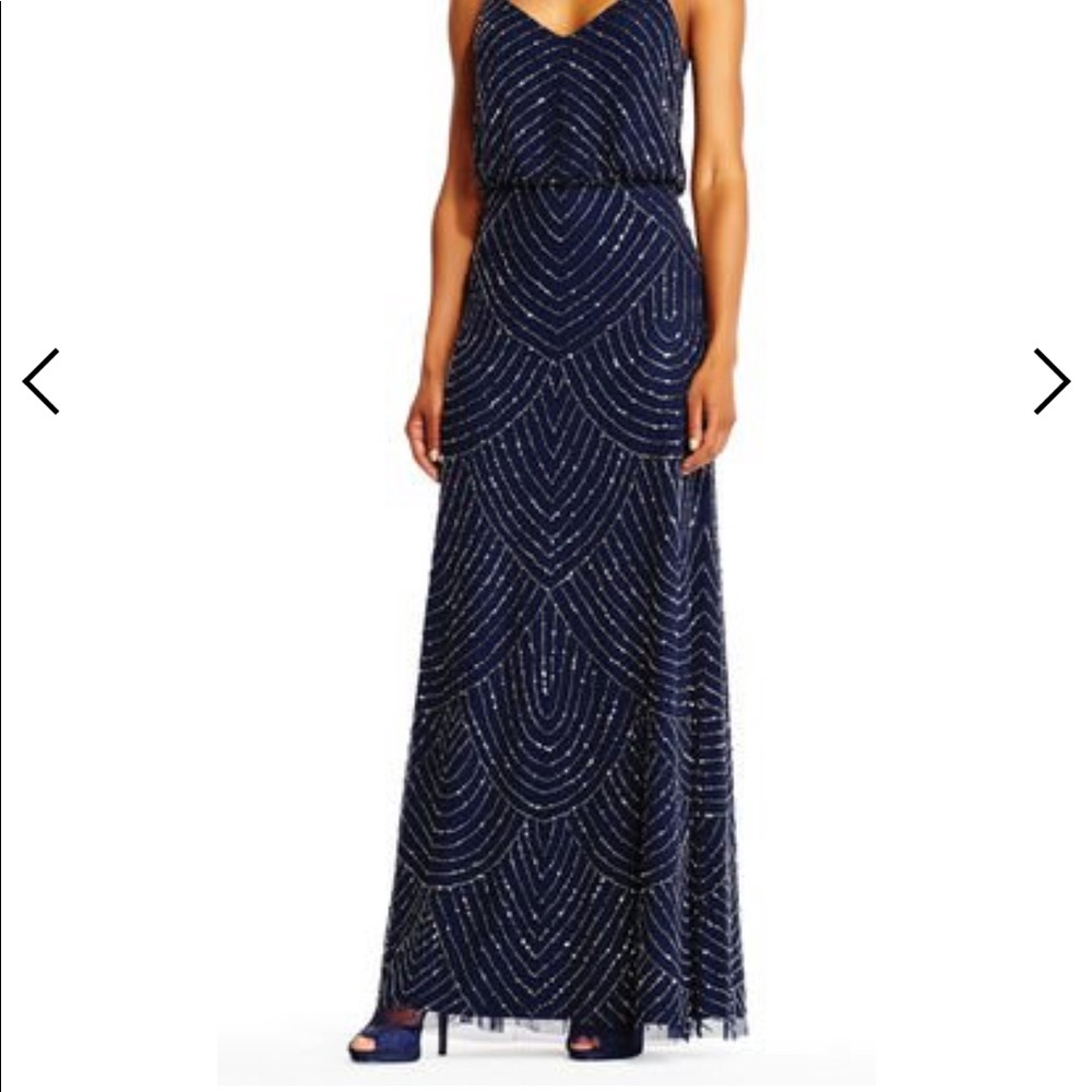 Adrianna Papell Navy Bridesmaid Dress